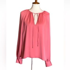 L’Acadamie long sleeve blouse Peach orange Size Medium